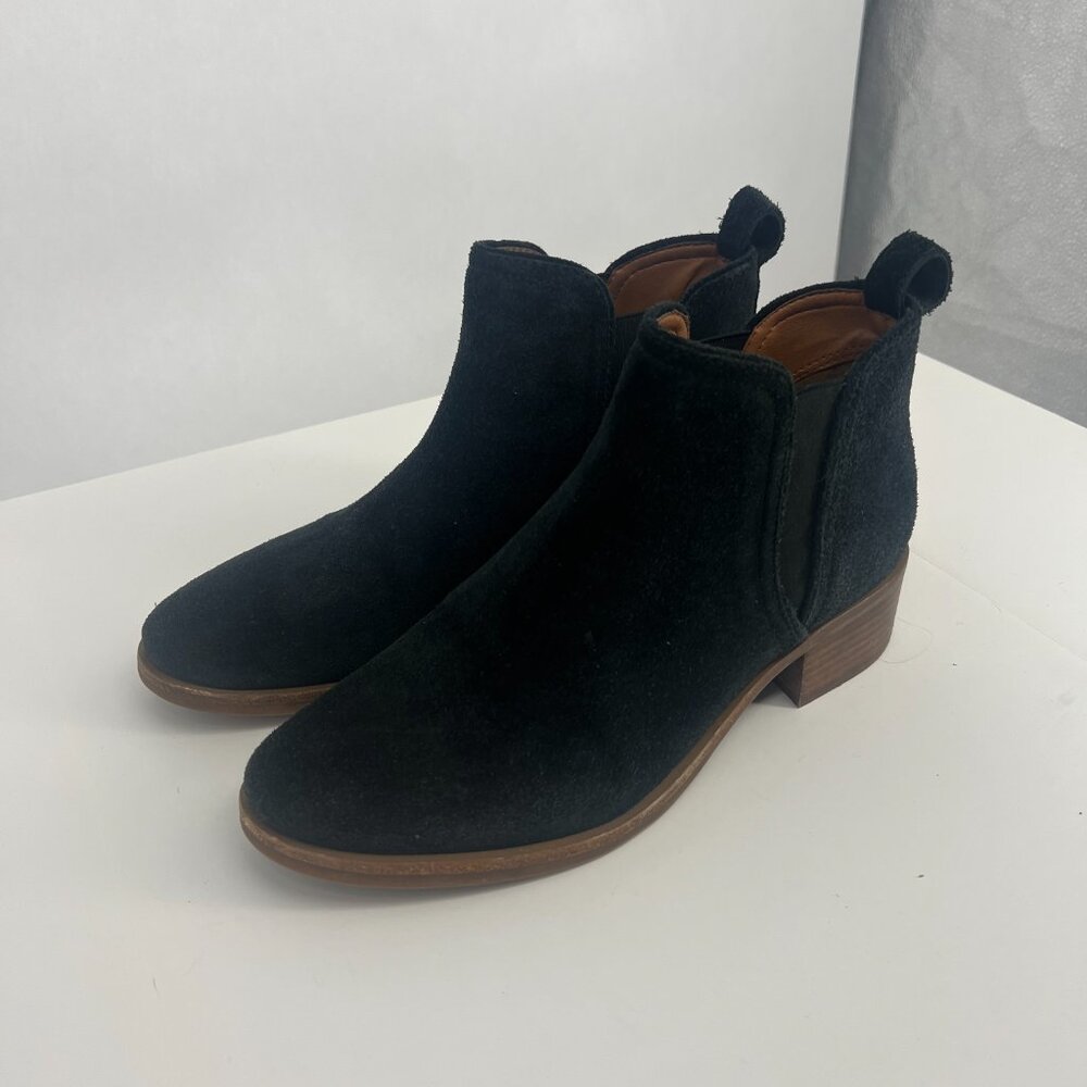 Lucky Brand Black Suede Pogan Booties Size 9.5